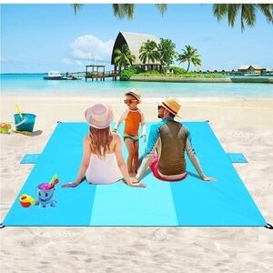 New Beach Blanket Sandproof, 81"x78" Beach Mat Waterproof Picnic Oversized
